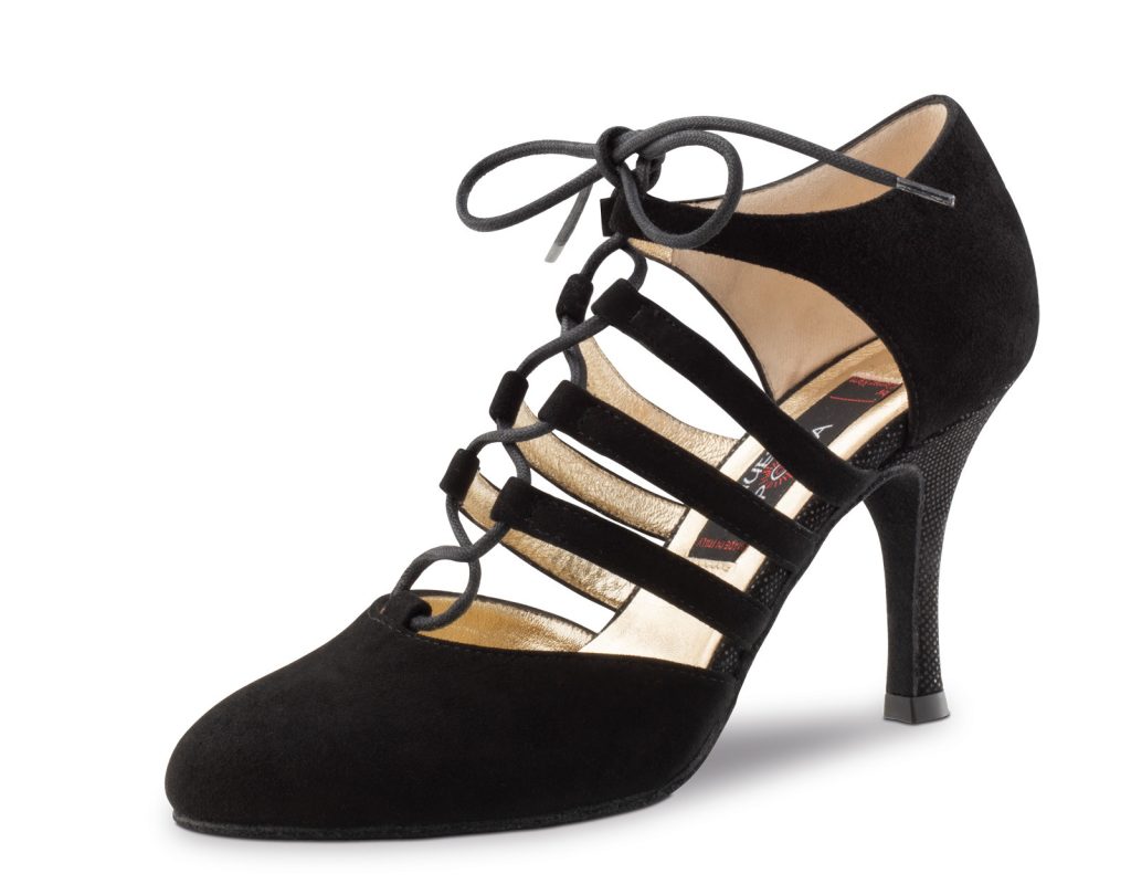 Tanzschuh April April 8 Cm Samtziege Schwarz Werner Kern 4481